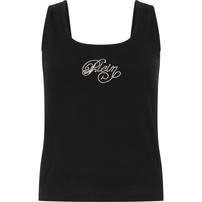 PHILIPP PLEIN Open Back Tank Top Signature