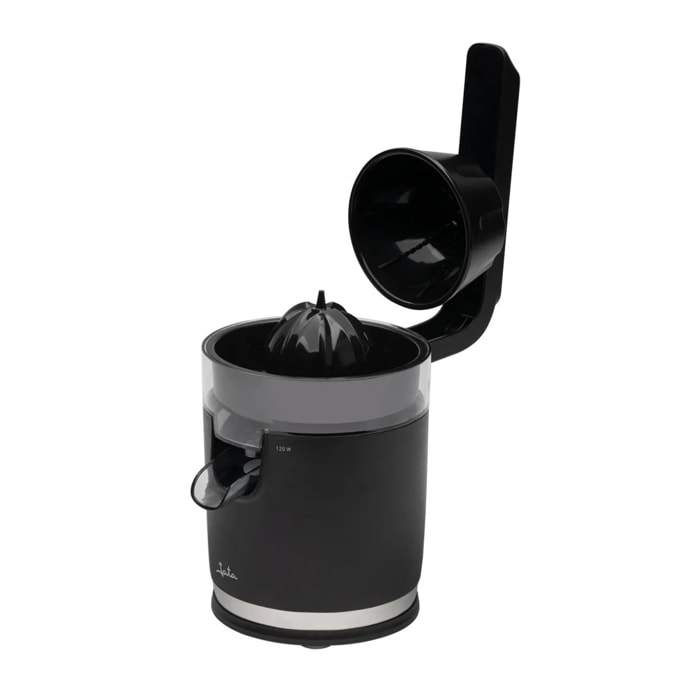 Exprimidor de naranjas eléctrico JATA JEEX1712 con brazo. Lleva 2 conos