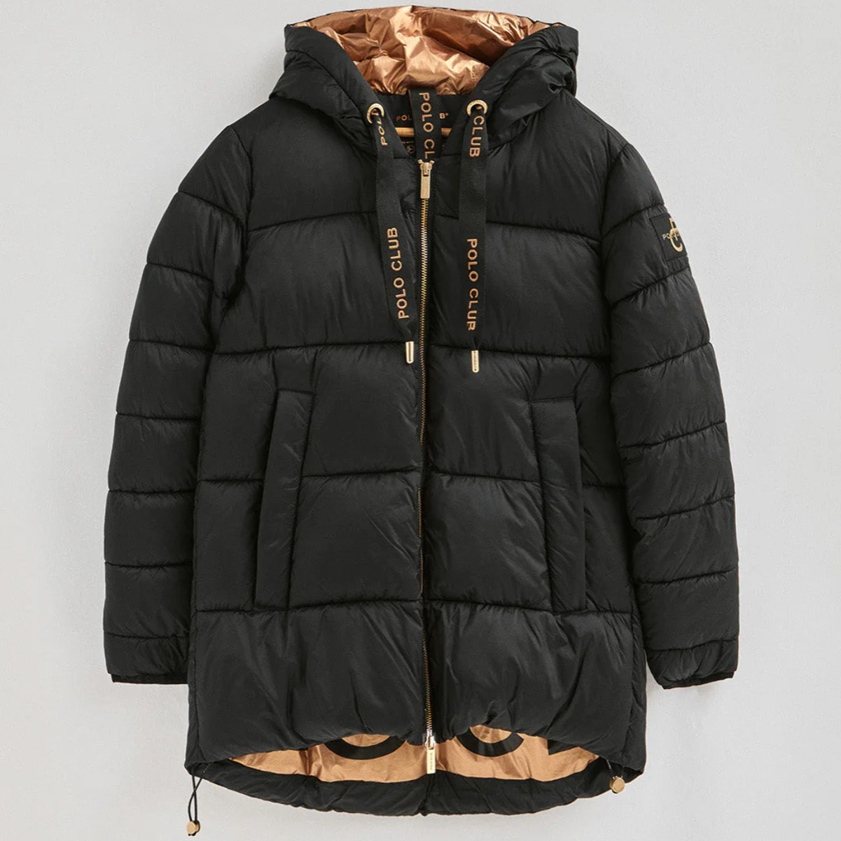 Chaqueta Ingrid negra con logo Polo Club