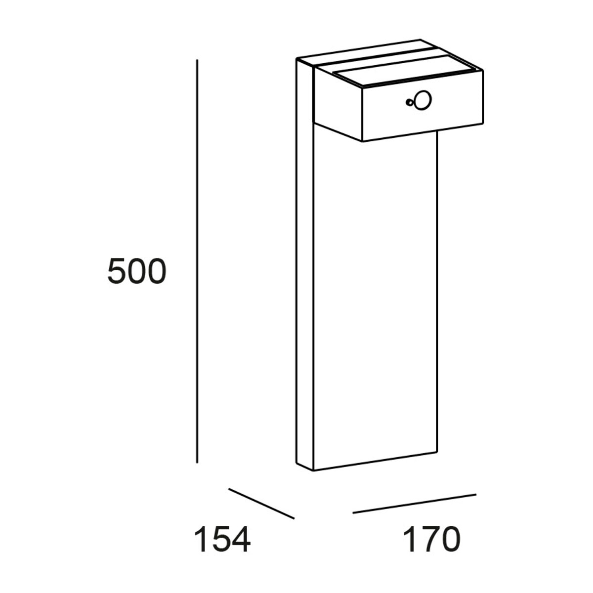 Forlight Top - Baliza Solar de Jardín LED 3W de 50cm de Alto. Baliza de Jardín con Placa Solar para Jardín y Terraza. Blanco Cá