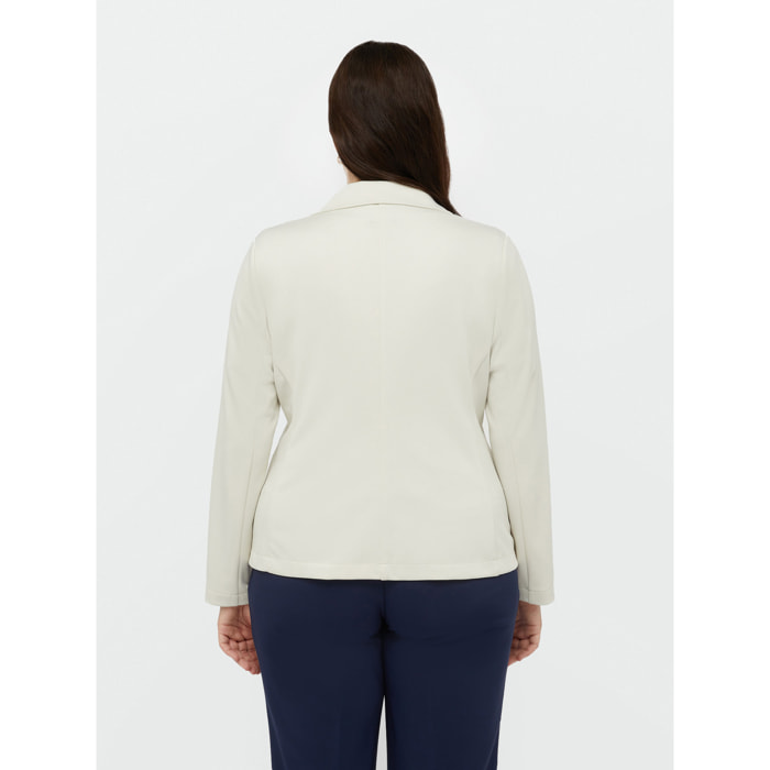 Fiorella Rubino - Blazer in scuba diagonale - Beige