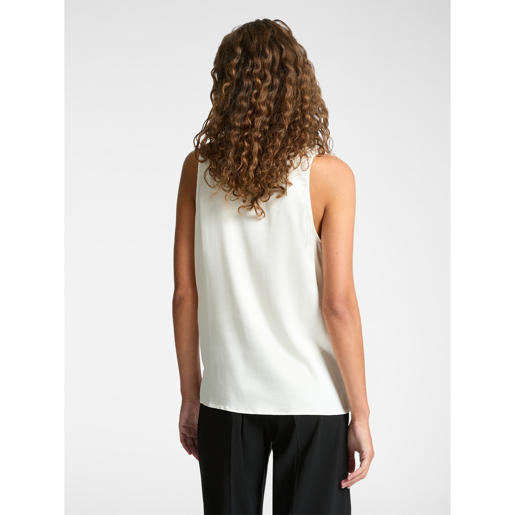 Elena Mirò - Top de raso - Blanco