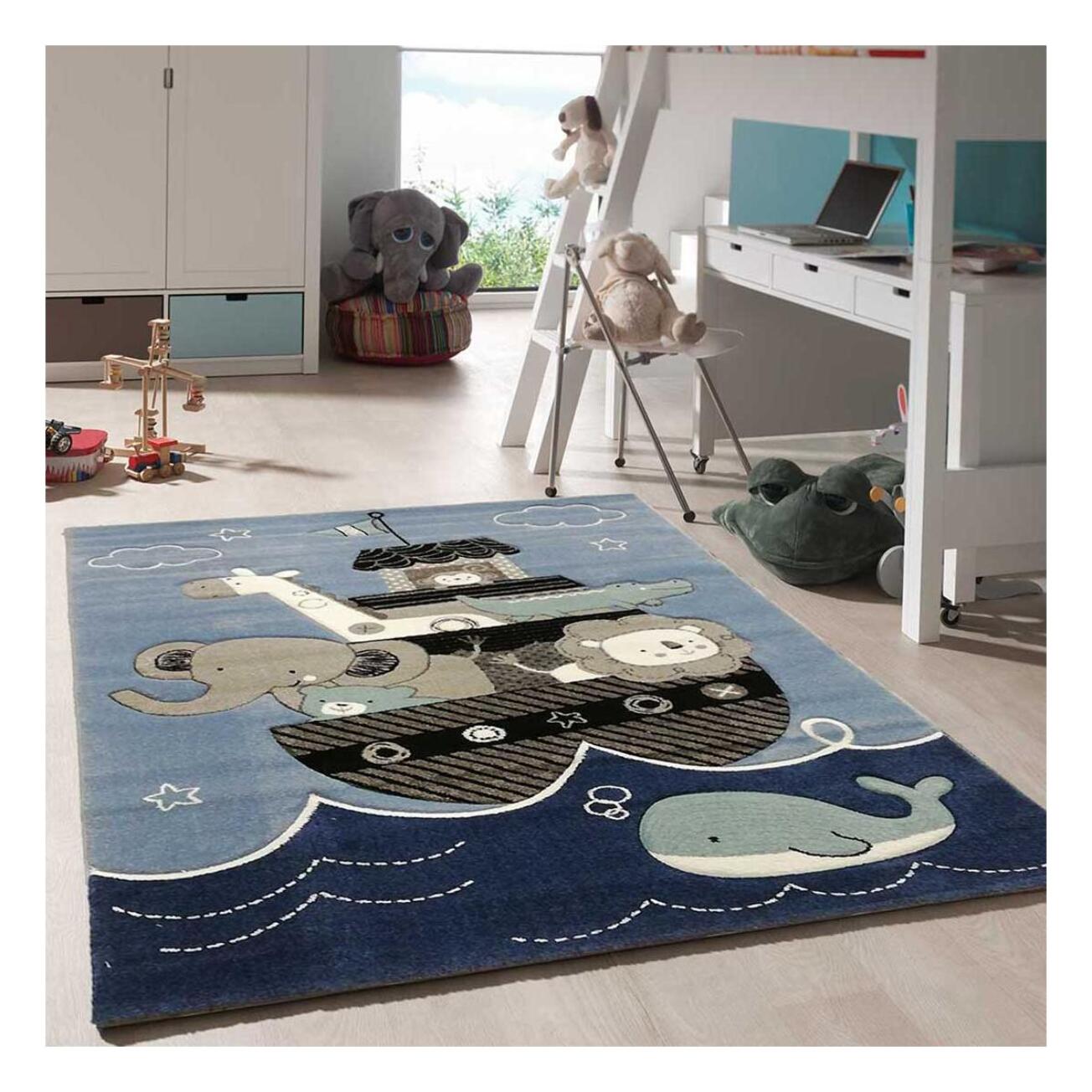 Tapis enfant Animaux dans un bateau