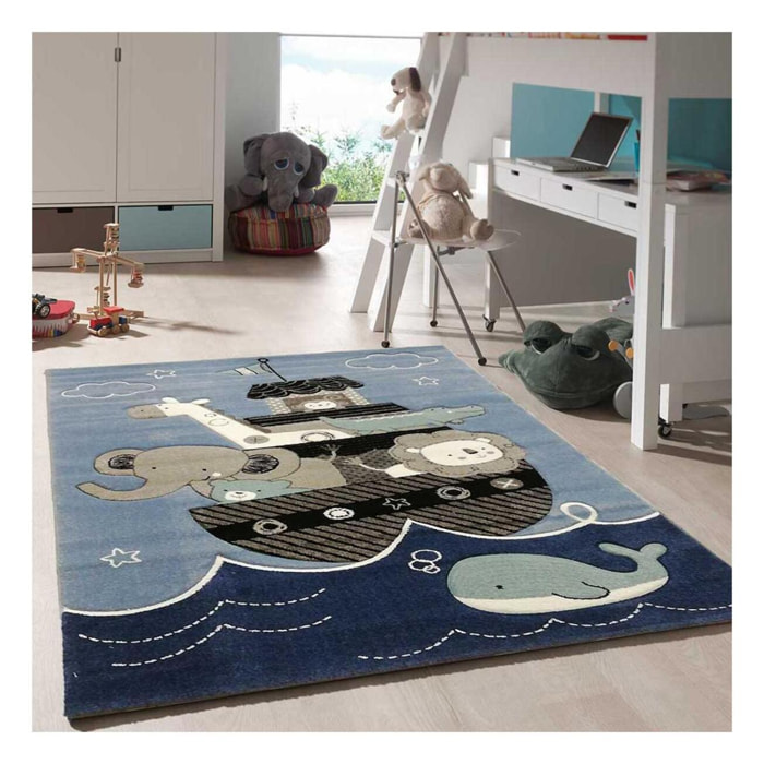 Tapis enfant Animaux dans un bateau