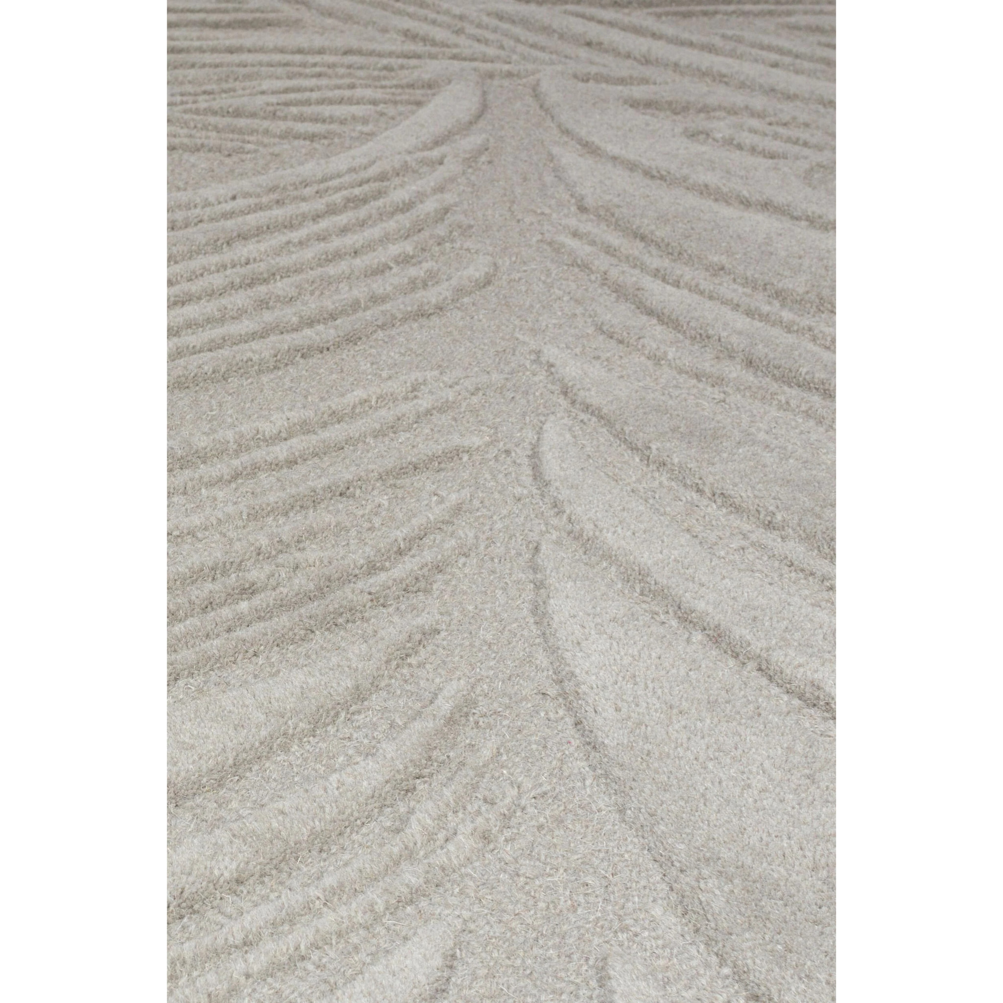 Tapis en laine de couloir FEUILLAGE Gris