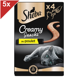 SHEBA Creamy Snacks sticks au poulet friandise crémeuse pour chat 12g (5x12g)