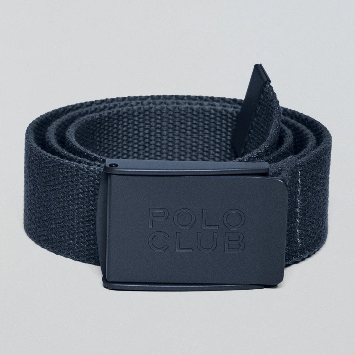 Cinturón Brahim azul marino canvas con hebilla logotipada