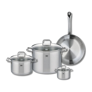 Ensemble de 1 Poêle de cuisson 28 cm et 3 faitouts 12, 20 et 26 cm Elo Profi Citrin