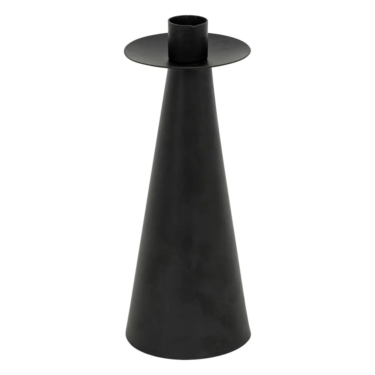 Set de 2 bougeoirs Automne métal noir H20/24cm