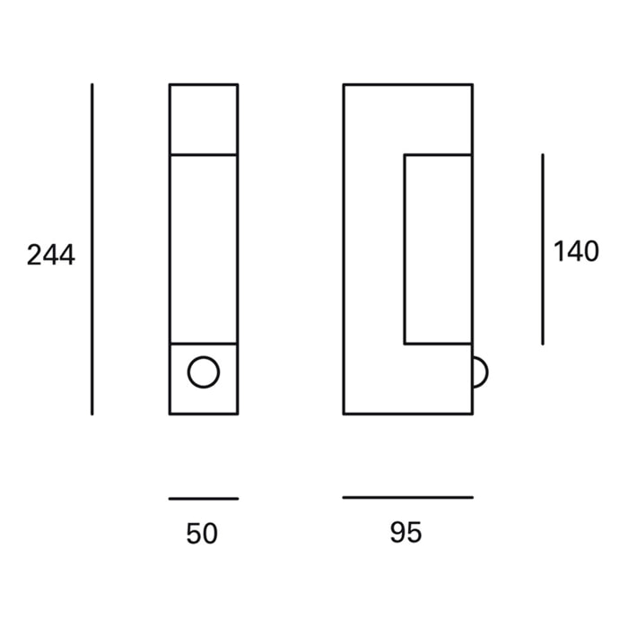 Forlight Aplique Ip44 Litus With Sensor Led 5,3W 4000K Acero Inoxidable 420Lm