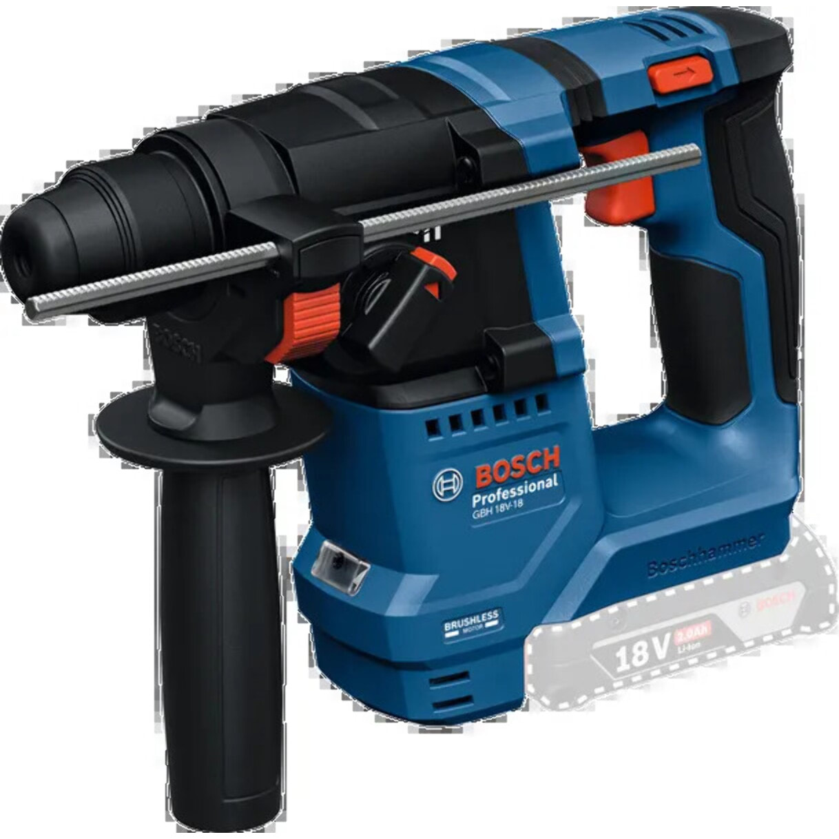 Perforateur GBH 18V-18 Professional SDS Plus avec KickBack Control, sans batterie, ni chargeur - Livré dans L-Boxx 136 - BOSCH - 0611927003