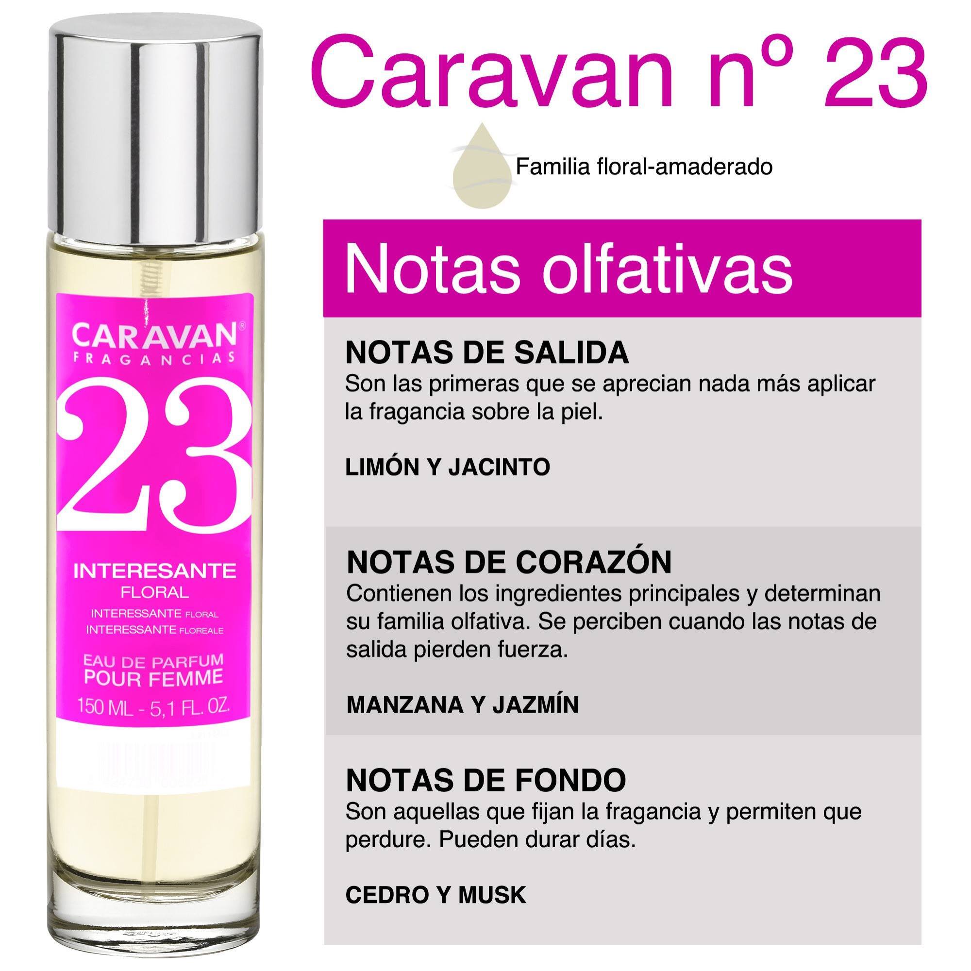 Caravan fragancias - caja de regalo con 2 perfumes nº23 de 150 ml, para mujer