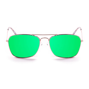 Gafas de sol PALO ALTO BAJA - Metal dorado brillante / Revo verde