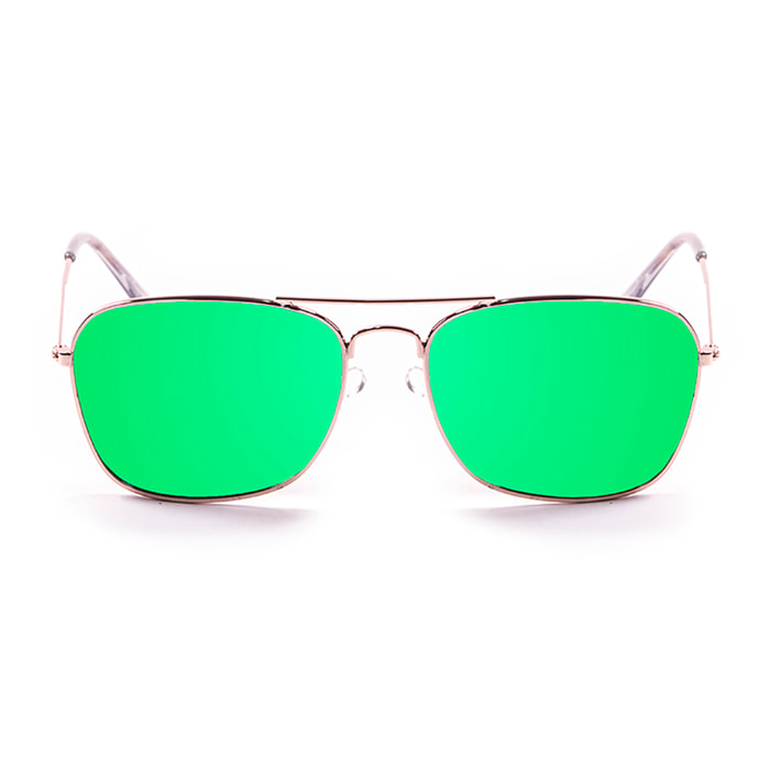 Gafas de sol PALO ALTO BAJA - Metal dorado brillante / Revo verde