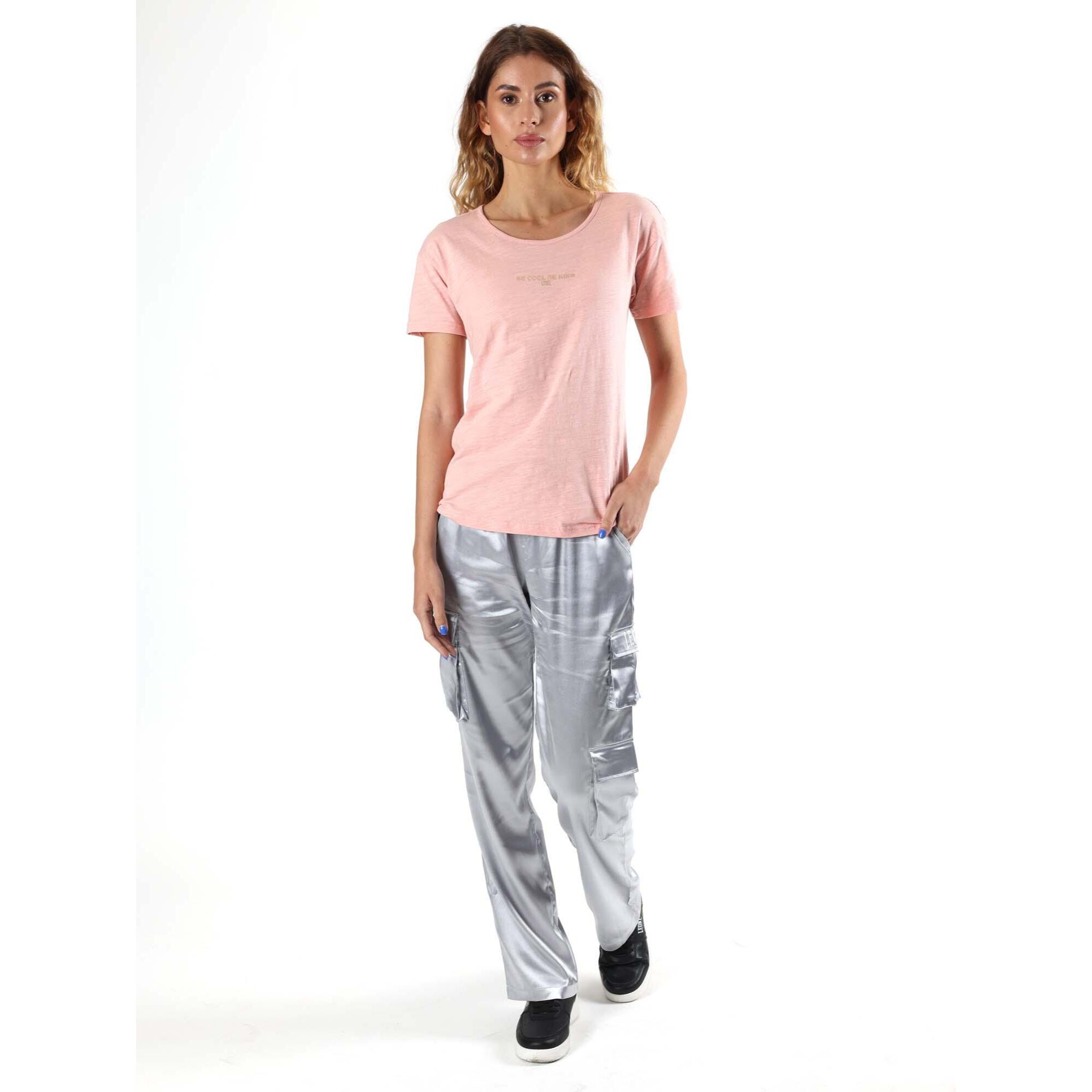 T-shirt donna Leone 1947 Apparel con grafica metallica. Look casual moderno.