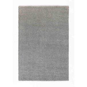Uni - tapis de salon en laine artificielle gris