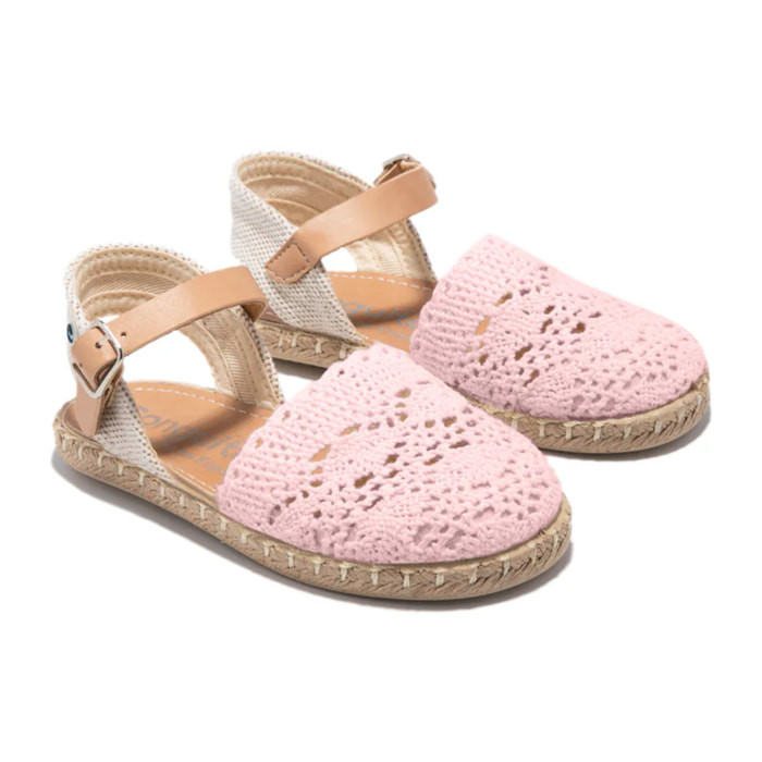 Conguitos - Sandali estivi in juta con zeppa per bambina comodi