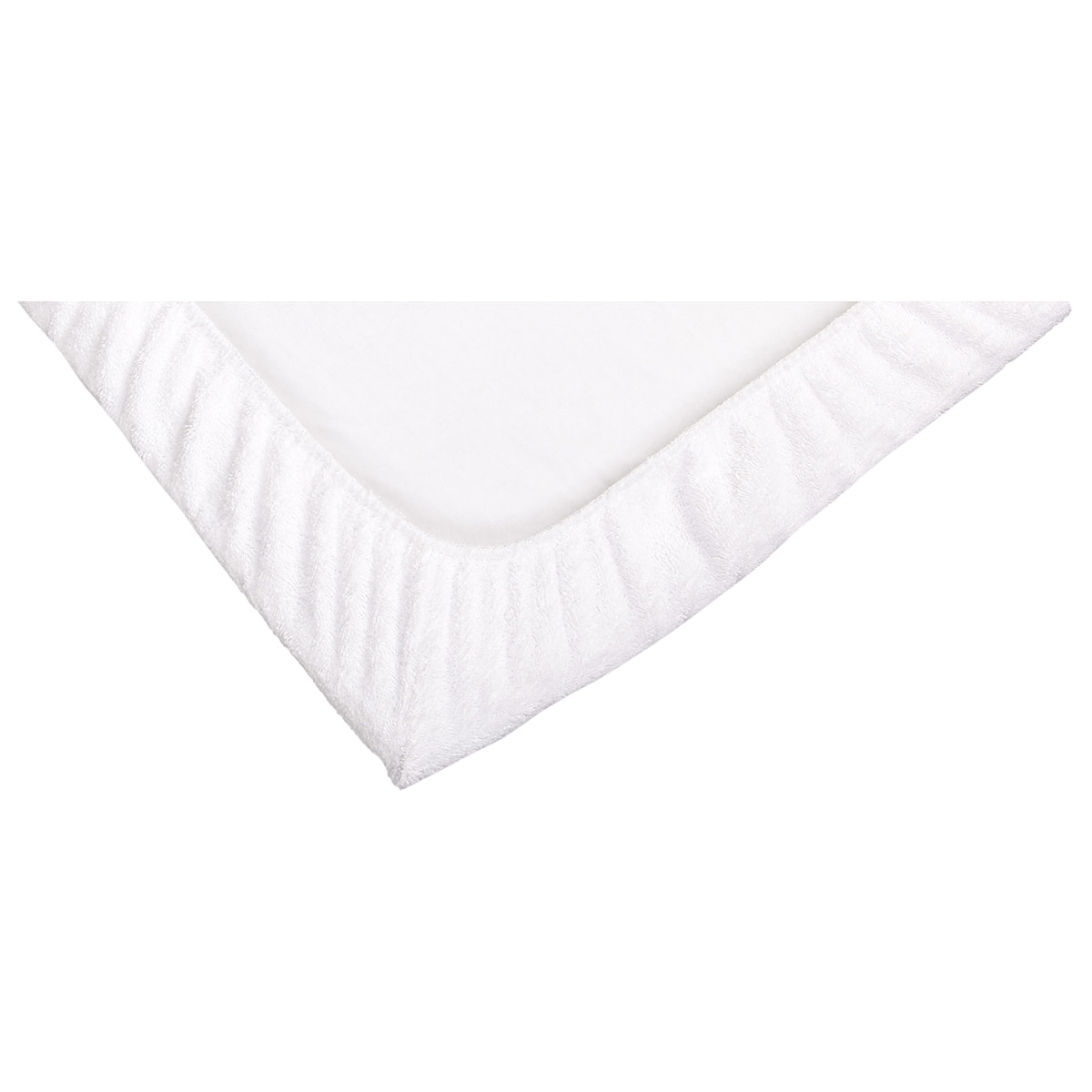 Housse matelas à langer 55x75 cm , élastique Coton bio-Blanc