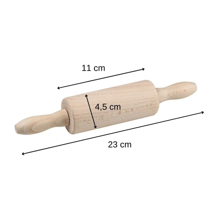 Mini rouleau à pâtisserie en bois 23 cm Zenker