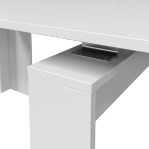 Mesa consola extensible Denis en blanco brillo 50-235 cm Blanco