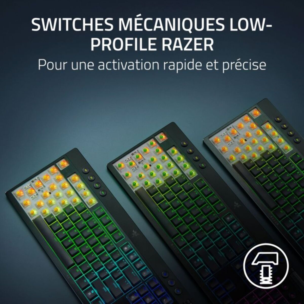Clavier gamer sans fil RAZER BlackWidow V4 LP TKL Hyperspeed