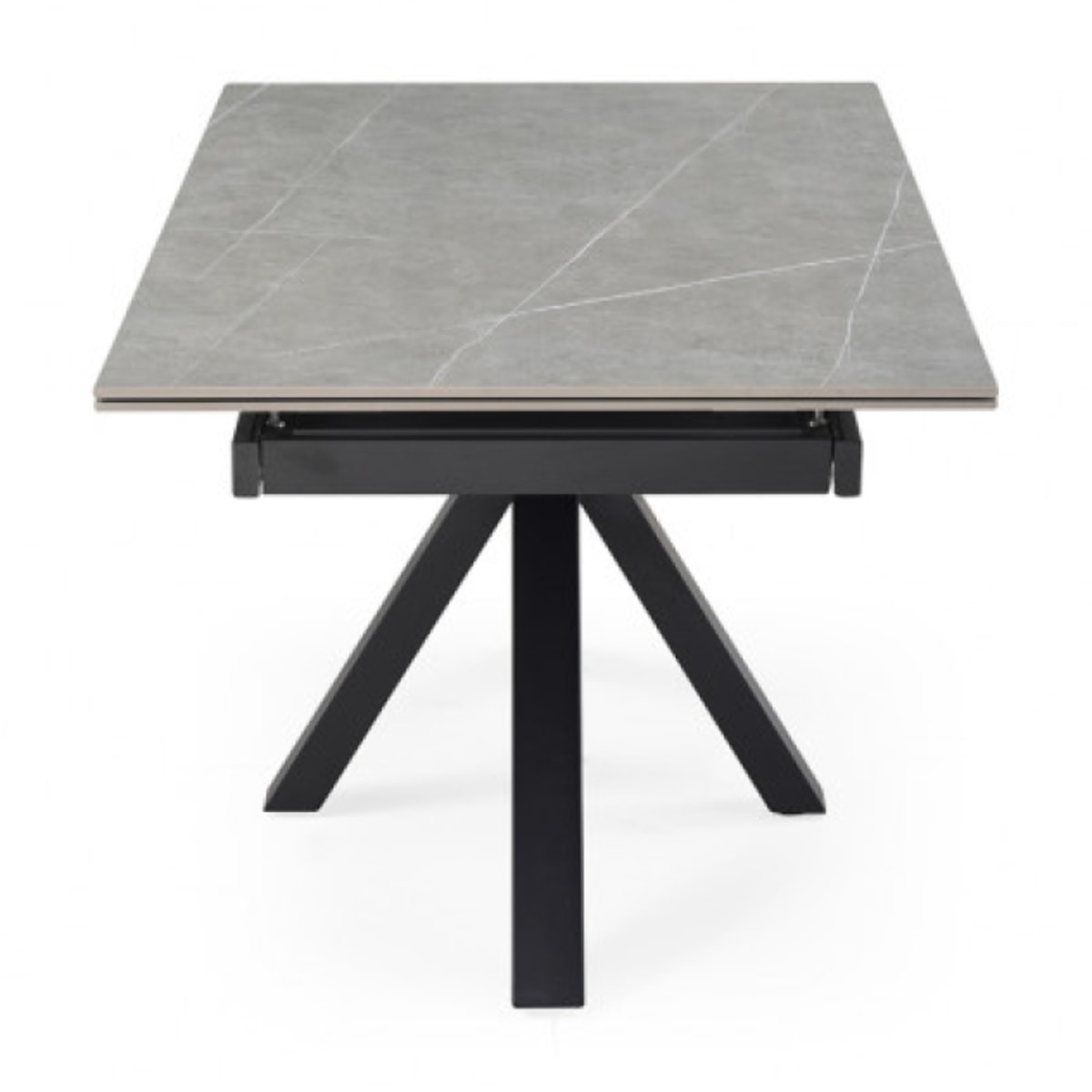 Table extensible en céramique marbre grey L160/240cm - 9 piètements - UNIK