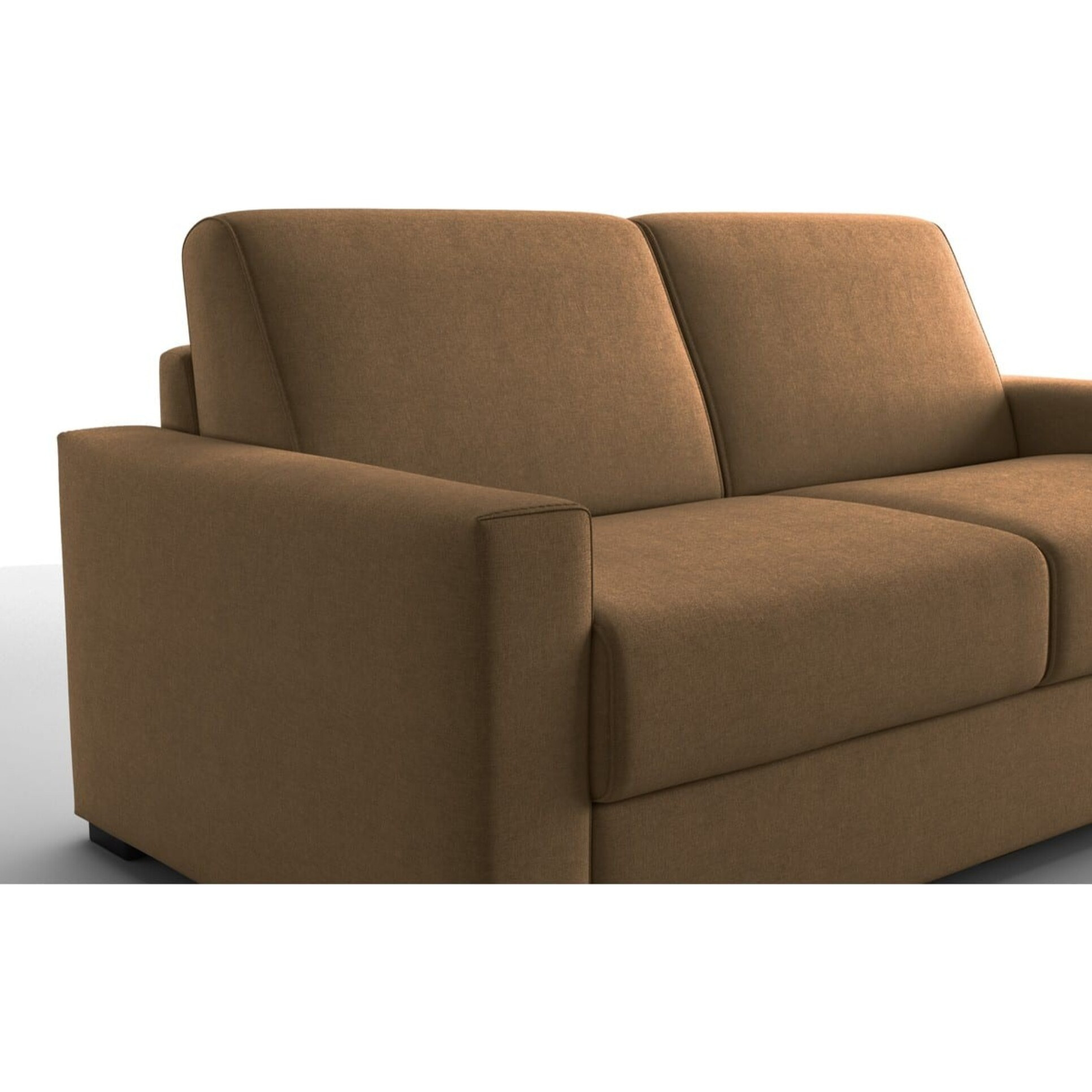 Canapé droit convertible 3 places en tissu chenille - ouverture express - ANZIO