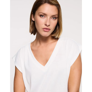 Camiseta Manga Corta Off White - Imara