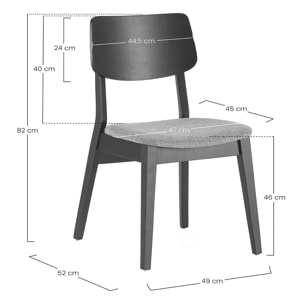 Pack 2 sillas Susi, Madera Maciza