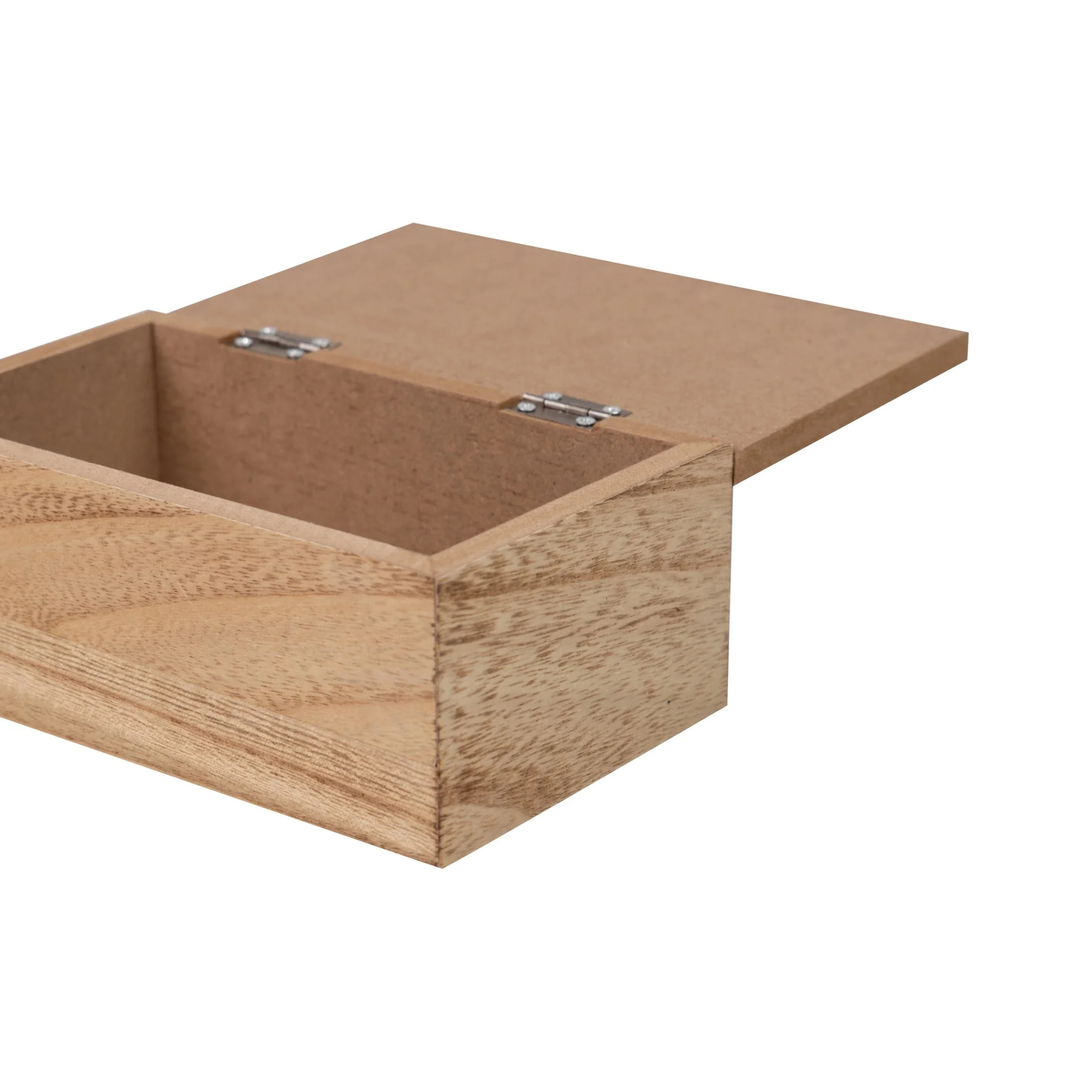 Caja Madera Tallada Natural 17x10x7 Cm