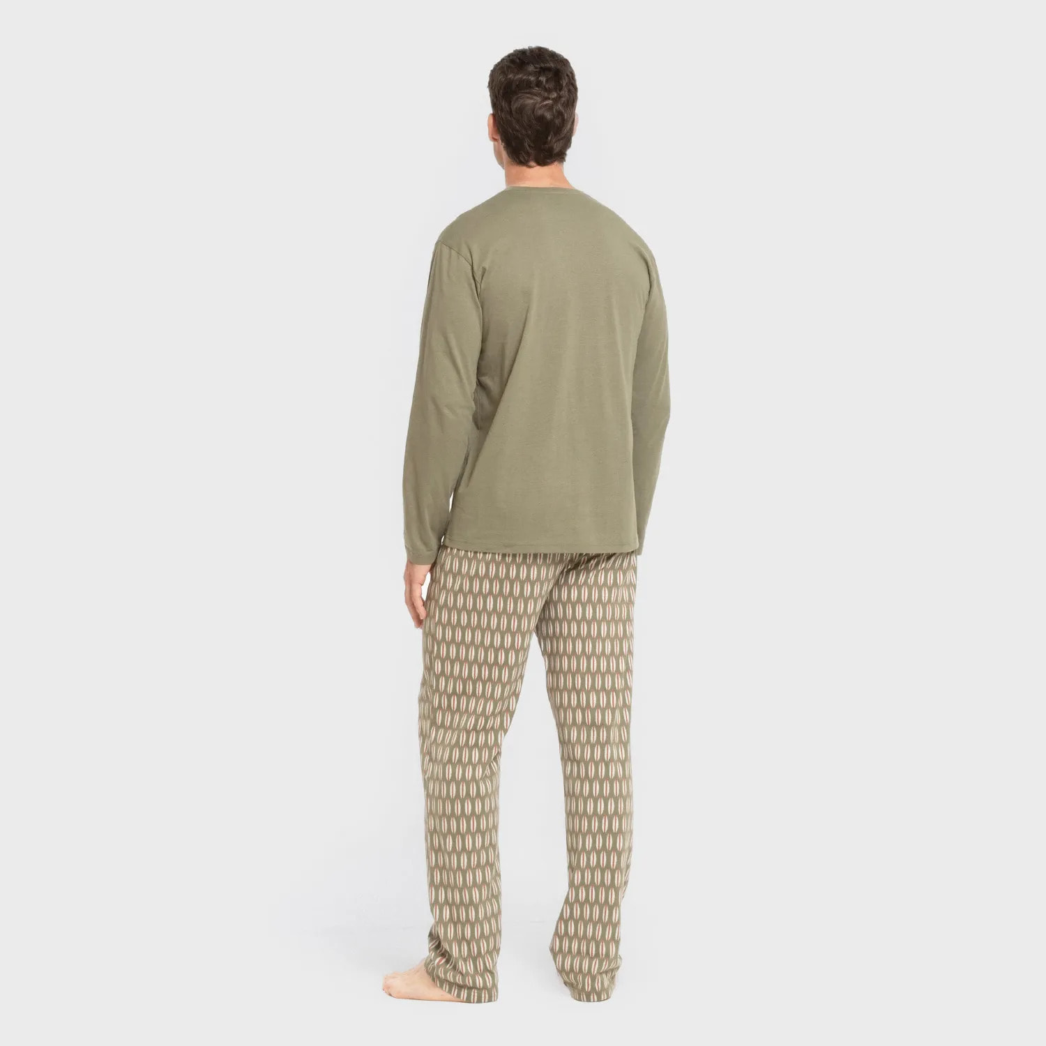 Pijama largo algodón hombre Arpani Verde