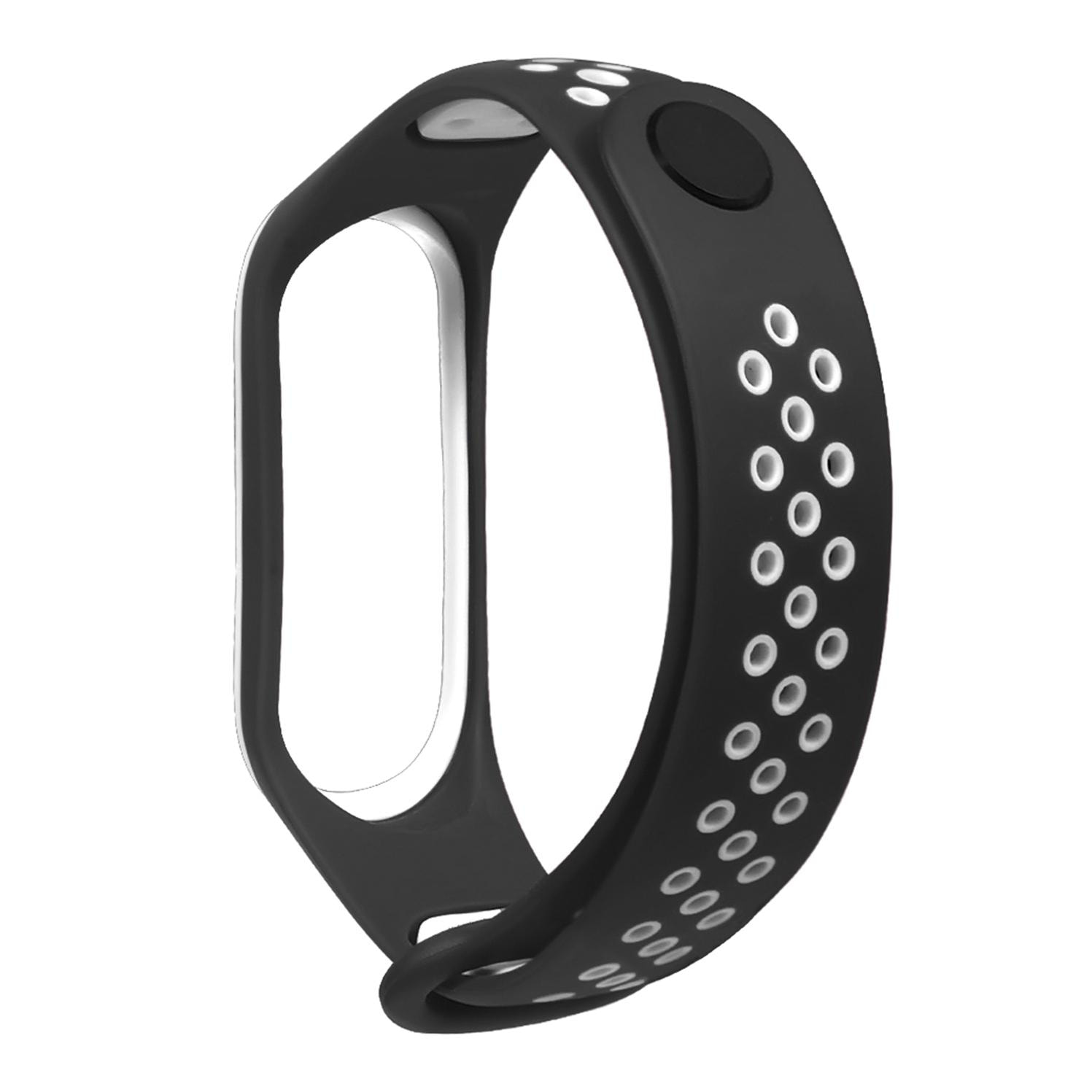 DAM Correa deportiva de silicona Compatible con Xiaomi Band 25x1x2 Cm. Color: Negro