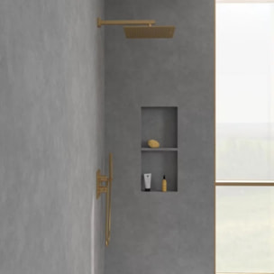 Douche de tête 350 Universal rectangle Or mat