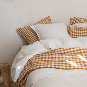 Plaid matelassé en coton et lin, PASSION VICHY