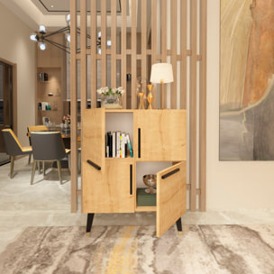 Mueble de safiro roble con 100% tablero aglomerado rechapado en melamina.