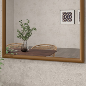 Miroir mural arche bois 110 x 65 cm brun foncé
