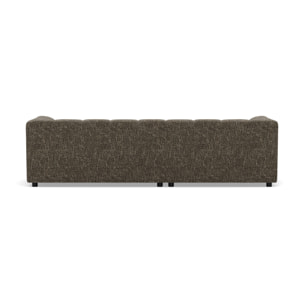 Curtis - canapé d'angle gauche 4 places avec accoudoir en tissu texturé - Vert Olive