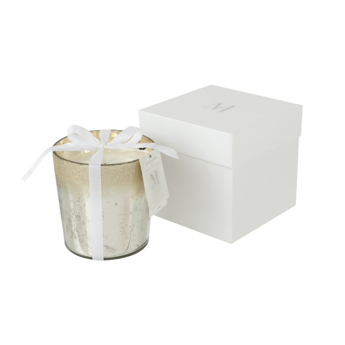 J-Line bougie parfumée M-Chic - verre - argent - medium – 80H