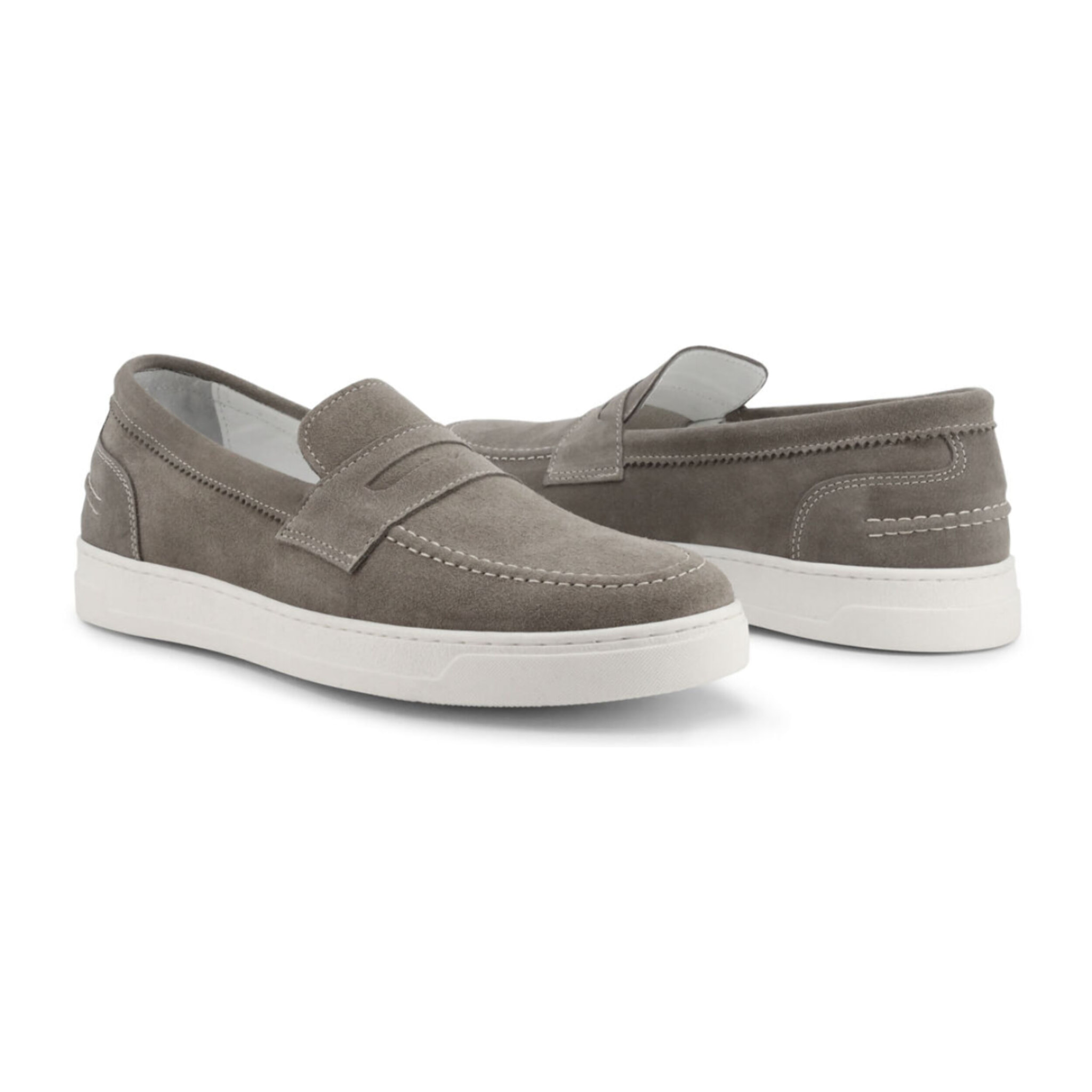 Zapatos Slip On para Hombre - Duca di Morrone Enea Suede Dove Gray