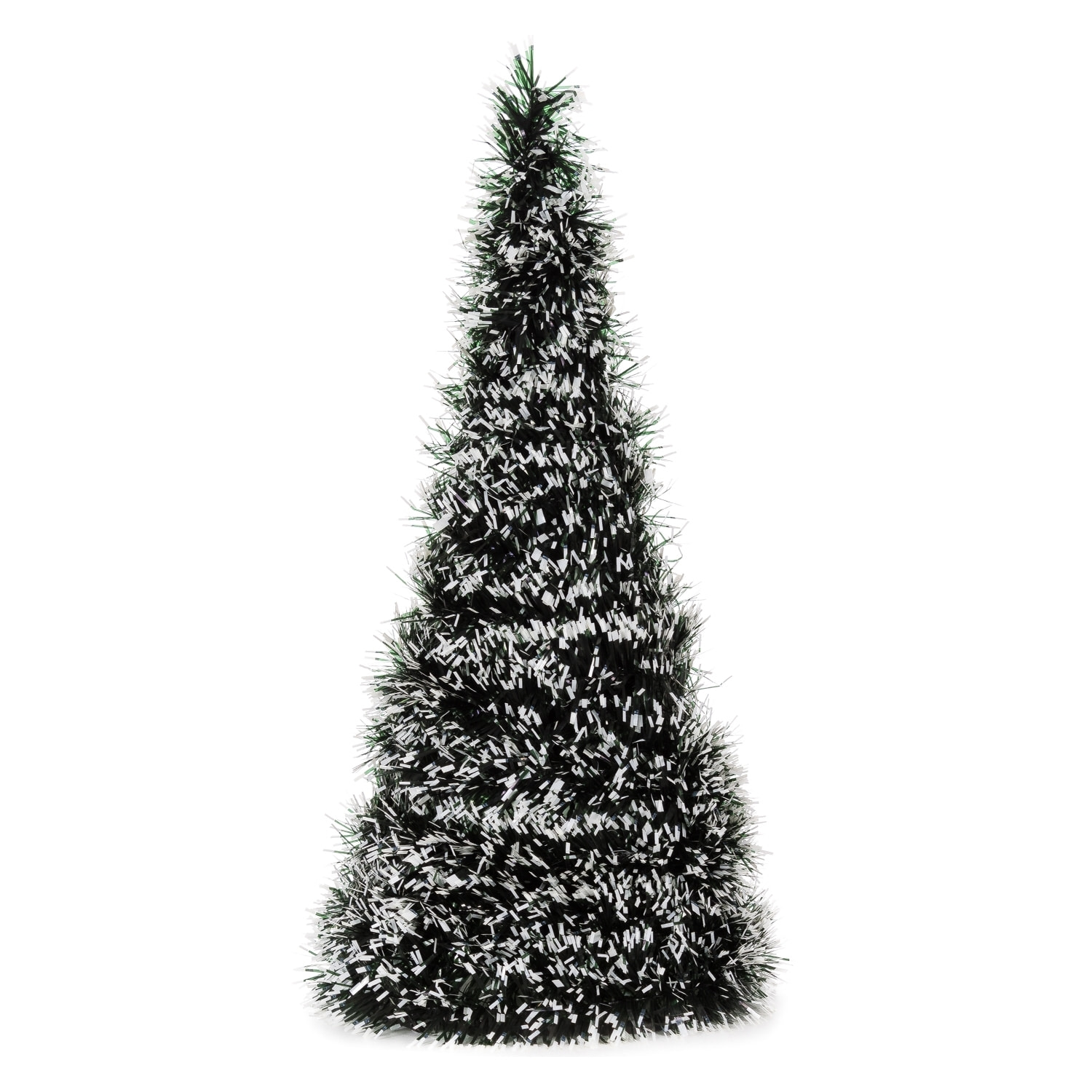 DAM  Pino tinsel innevato, alto 48 cm. 24x24x48 cm. Colore verde