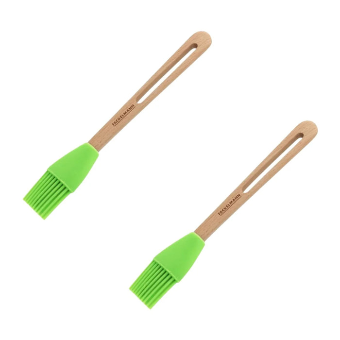 Ensemble de 2 Pinceaux de cuisine et de pâtisserie 26 cm en poils silicone Fackelmann Eco Friendly