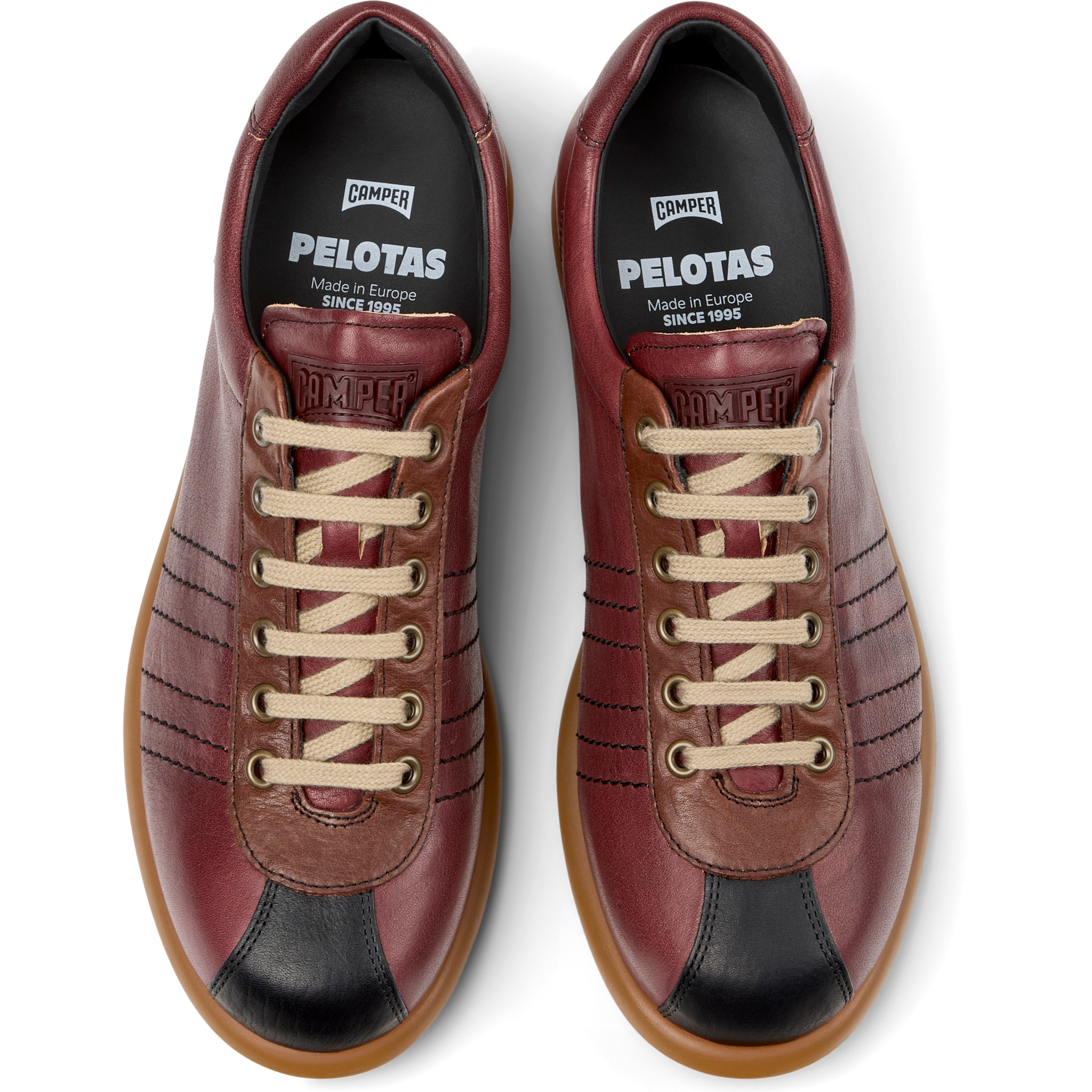 Zapatillas - CAMPER Pelotas Ariel - Burdeos - Cuero liso