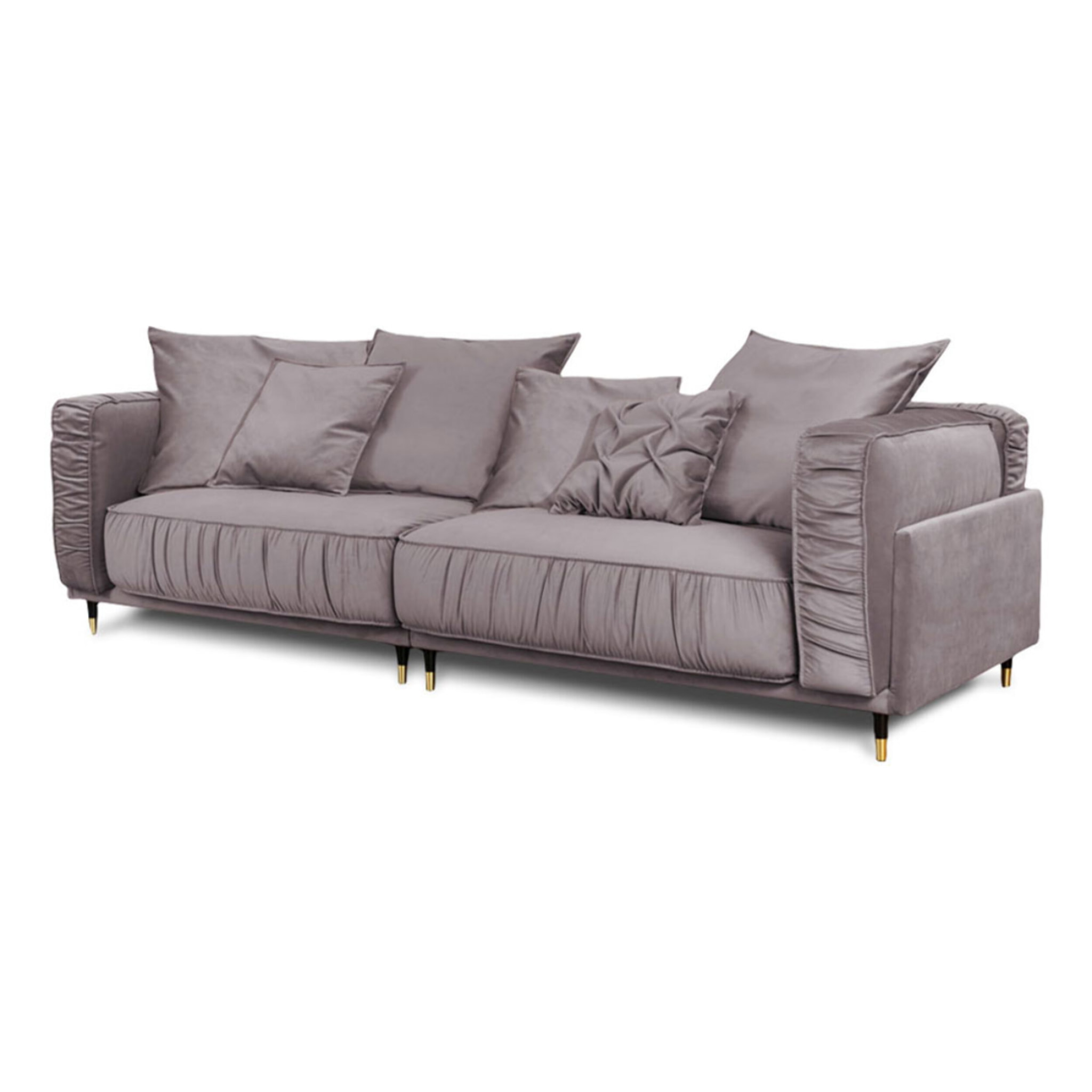 Canapé Droit Velours Fiorenzo - 4 places