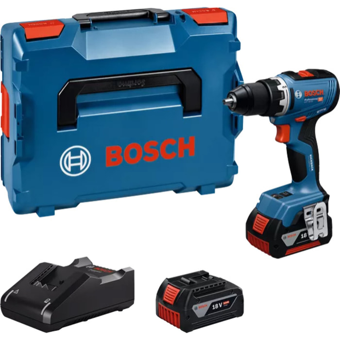 Perceuses-visseuses sans-fil GSR 18V-65 - BOSCH - avec 2 batteries 18V 5.0Ah - chargeur - L-Boxx - 06019N3203
