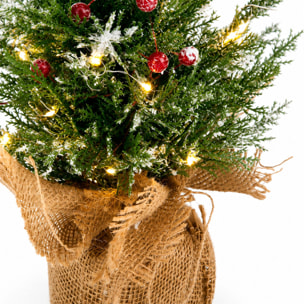 Set de 20 bolas de navidad de cristal ø6 cm para árbol en rojo, verde y oro, elegante y brillante