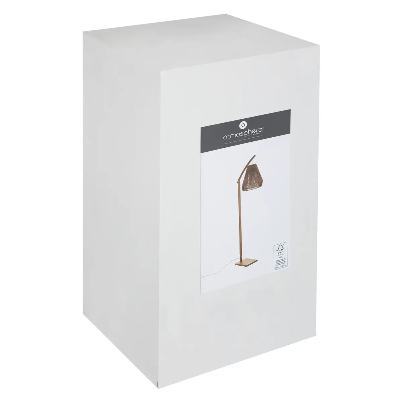 Lampadaire arc "Palm" bambou H158cm