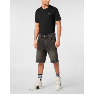 PHILIPP PLEIN Pantalones cortos vaqueros SKULL