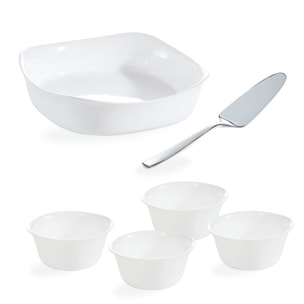 Set Pâtisserie - 1 plat à cuisson  + 4 ramequins + 1 pelle à tarte - Luminarc