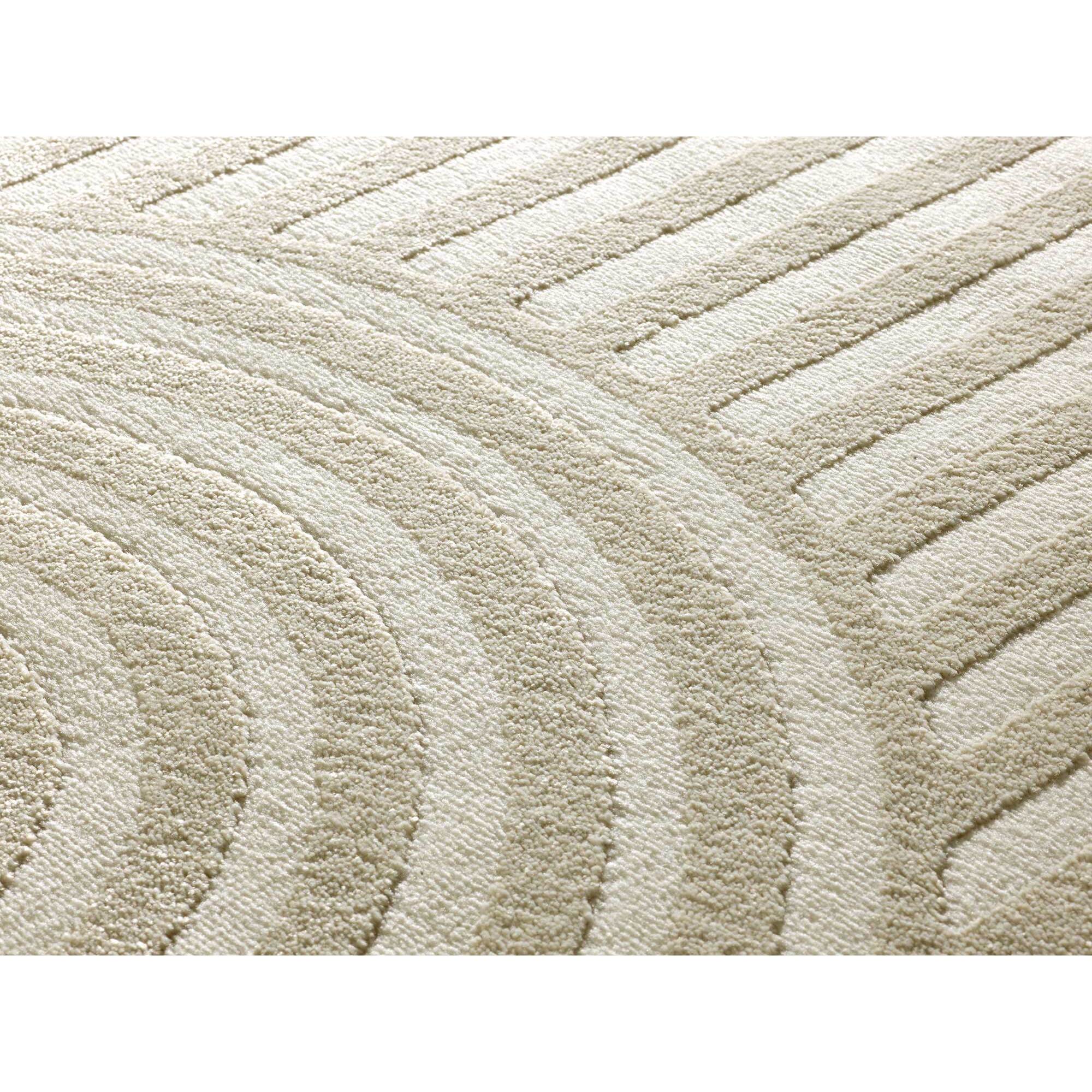 ZEN Alfombra de estilo escandinavo con relieve en color blanco, varias medidas disponibles.