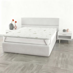 TOPPER MEMORY CON FODERA ALOE - Made in Italy